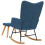 VidaXL vidaXL Schaukelsessel mit Hocker Blau Stoff 6
