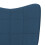 VidaXL vidaXL Schaukelsessel mit Hocker Blau Stoff 7