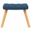 VidaXL vidaXL Schaukelsessel mit Hocker Blau Stoff 9