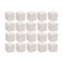 20 Pack Small Animal Lava Bites, Hamster Teeth Grinding Block, Bunny Chew Toys, Natural Mineral Calcium Square Stone