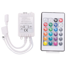 Led Strip Lights Controller,Controller RGB Led Strip Light Controller + Infrared Remote Control 24 Keys