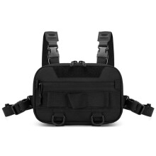Rig Backpack Camping Recon Kit Bag Vest Front Pouch Multi-Purpose Daypack for Hiking Fishing Lure Pack,Black