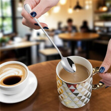 Long Spoon,7.8 Inch Long Handle Ice Tea Spoon,Stainless Steel Coffee Spoons for Milk Tea Mixing Cocktail Stirring,12 Pcs