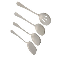 Serving Spoons Large,4Pcs Stainless Steel Buffet Serving Spoon Long Handle Soup Spoons Cooking Spoon,for Home,Restaurant