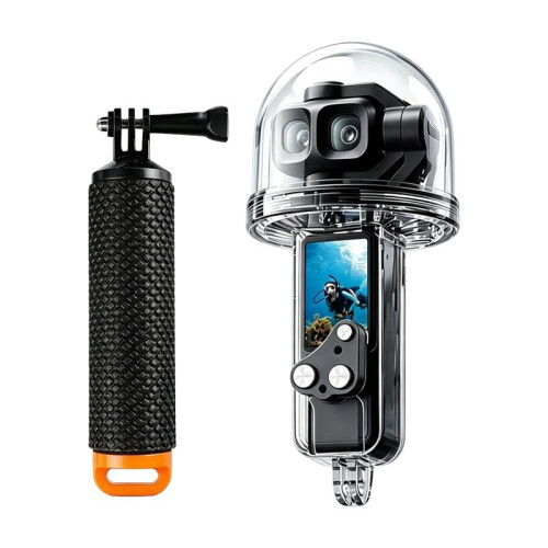 For  Pocket4 Pro Waterproof Protective Case Diving Housing Thumb Camera Protective Shell with Diving Rod
