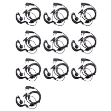 10X Walkie-Talkie-Headset, 2-Poliger K-Stecker, Kabelgebunden, Zwei-Wege-Amateurfunk-Ohrhörer für BF-888S UV5R Walkie Talkie 992 Earwear