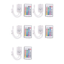 5X LED Licht Leisten Kontrolleur, Kontrolleur RGB LED Licht Leisten Kontrolleur + Infrarot Fern Bedienung 24 Tasten