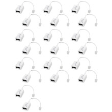 20Pcs DSL Filter Splitter ADSL Splitter for Phone Male to 2 Female RJ11 6P4C/6P2C Telephone Modem Converter Adapter