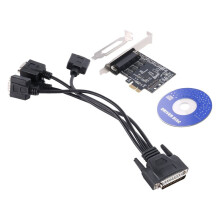 10X Karta Portu Szeregowego PCI-E Pcie na 4 Porty Szeregowe RS232 9-Pinowe Sterowanie Przemysłowe 4-Portowa Karta Rozszerzeń AX99100 z Kablem