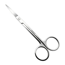 Edelstahl lange schmale gerade spitz zulaufende Schere – Silber, präzise Beauty-, Nasen- und Bartschere