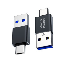 Type-C-Stecker zu USB 3.0-Stecker Adapter 4er-Pack – High-Speed-Datenübertragung und Laden, kompaktes schwarzes Design