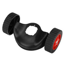 Grass Trimmer Auxiliary Support Wheel – PVC Support Wheel for Handheld and Backpack Trimmers, Black and Red