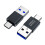 Type-C-Stecker zu USB 3.0-Stecker Adapter 4er-Pack – High-Speed-Datenübertragung und Laden, kompaktes schwarzes Design 4