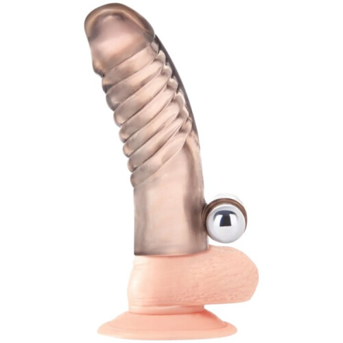 Blue Line 5.25 Inch Vibrating Penis Sleeve Extender