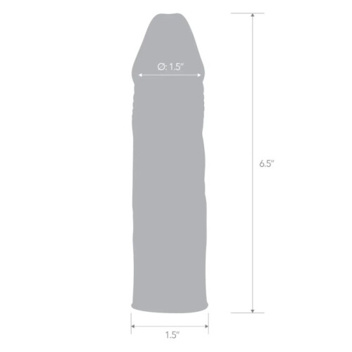 Blue Line 6.5 Inch Realistic Penis Extension Sleeve Clear 2