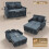 Homcom HOMCOM 2 Seater Sofa Bed, 3-in-1 Convertible Pull Out Sofa Bed, Dark Blue 3