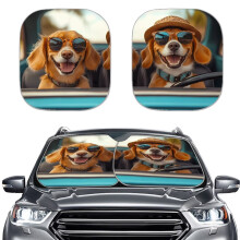 Dog Sunglasses Sun Shade Foldable 2pcs Heat Reflector
