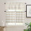 Linen Striped Beige Kitchen Curtains and Valances Set 2