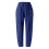 Women's Solid Blue Oversized Trousers with Elastic Waist 6
