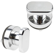Suction Cup Handle for Door and Drawer 4-Pack Silver
