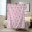 Fleece Throw Blanket Pink Bow Design 50x60 inches 1