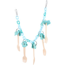 Parrot Feeder Cage Toy Sky-Blue 39.2x13.5x3.0cm