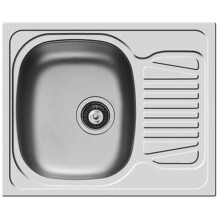 Reversible 1 Bowl Stainless Steel Kitchen Sink, 620 x 500mm