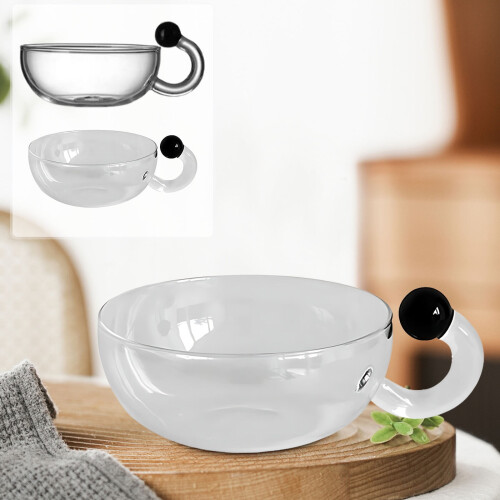 Tea Pot Set with Removable Infuser Heat-Resistant Glass 2pcs