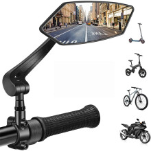 Bicycle Rearview Mirror with 360-Degree Rotation Adjustment