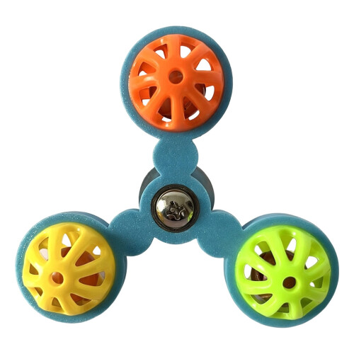 Interactive Parrot Toy with Chewable Bells and Rotating