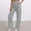 Girls Solid Trousers Elastic Waist Drawstring Side Pockets 2