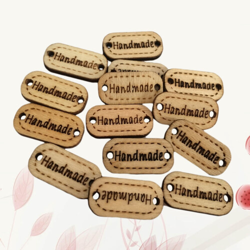Light Brown Wood Tags for Handmade Crafts 200 Pack