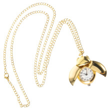 Pocket Watch Pendant Vintage Golden Alloy Necklace 1 Pc