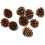 Mini Pine Cones Natural Brown 12 Pcs 1.57 Inch 1