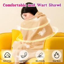 Heated Shawl for Women Portable Cordless Electric Blanket