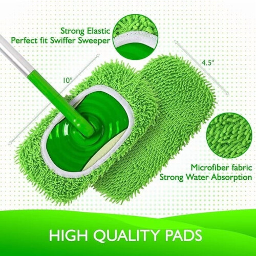 Flat Mop Replacement Pad Reusable Washable Absorbent 2