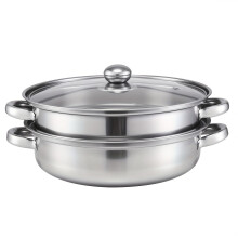 Stainless Steel Stock Pot with Steamer Lid 11 inch 3-Ply