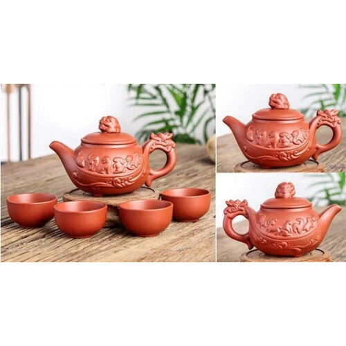 Chinese Kung Fu Ceramic Teapot Set 150ml with 4 Cups 2