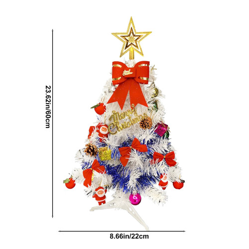 23-Inch Mini Desktop Christmas Tree Warm White Lights 2