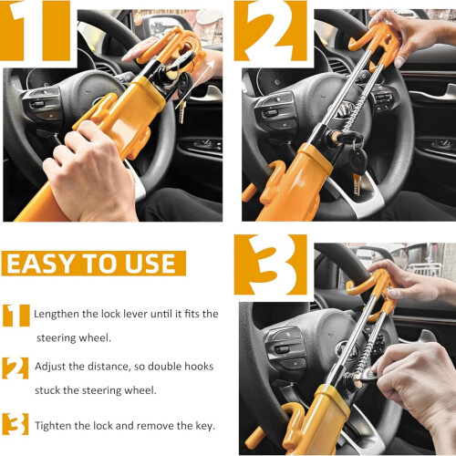 Adjustable Steering Wheel Lock Antitheft Device 2