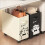 Under-Desk Rolling Storage Cart White Black 2