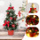 Mini LED Christmas Tree Set Warm White Lights Battery 4