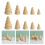 OUNONA Beige Christmas Tree Decor Set 10 Pieces 1