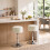 Homcom HOMCOM Bar Stool Adjustable Swivel 1 Piece, Beige 9