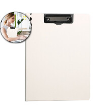 A4 Foldable Clipboard with Dual Metal Clips and Pen Holder