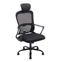 Ergonomic Mesh Office Chair with Adjustable Headrest & 15° Tilt Recline
