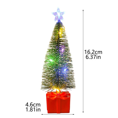 Mini Pre-Lit Christmas Tree with Colorful LEDs Pink Base 2