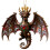 Dragon Stained Glass Ornament Set 4 Pieces 6