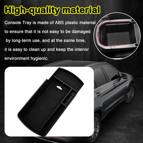 Center Console Tray Armrest Storage Box for Honda 2018 Black 2