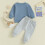 Toddler Boys Clothing Set Blue Long Sleeve Pullover and 3